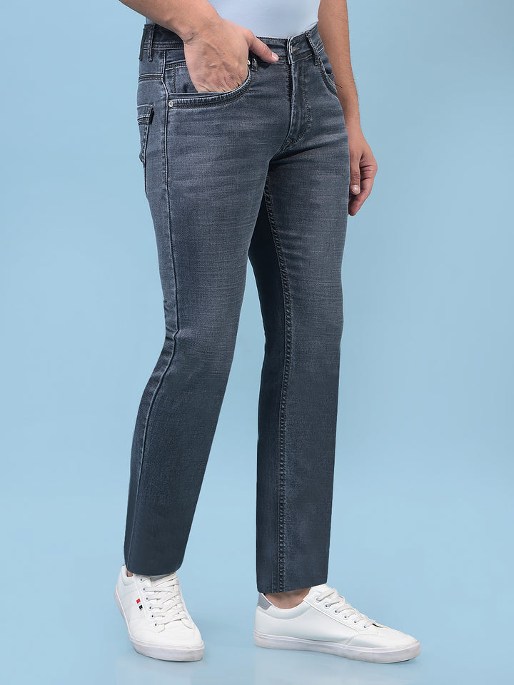 Men's Grey Jeans-Men Jeans-Crimsoune Club
