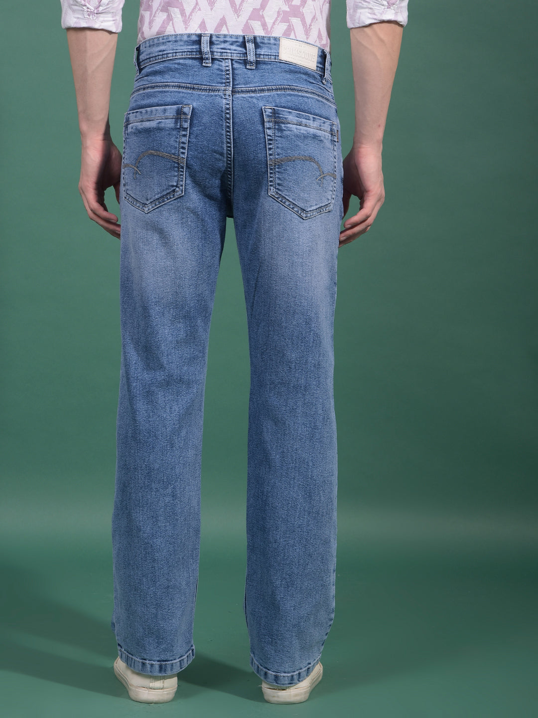 Blue Baggy Jeans-Men Jeans-Crimsoune Club