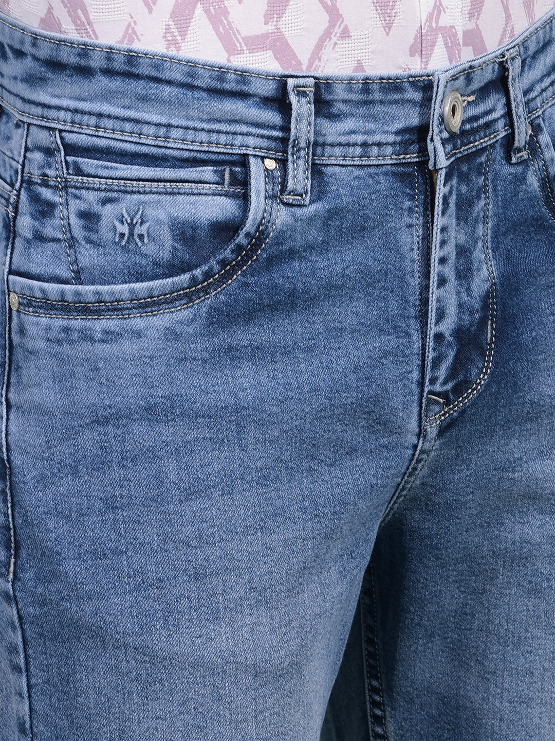 Blue Baggy Jeans-Men Jeans-Crimsoune Club