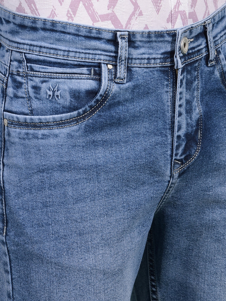 Blue Baggy Jeans-Men Jeans-Crimsoune Club