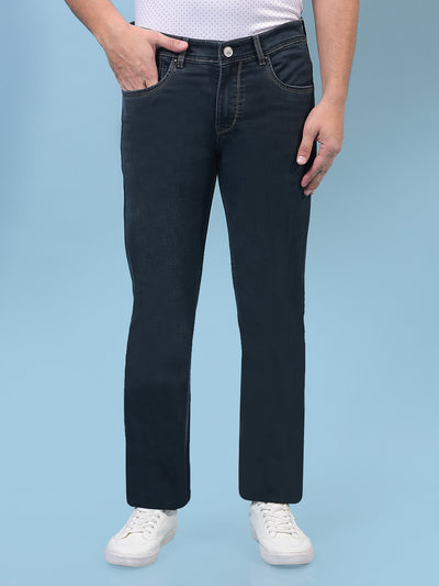 Men's Black Straight Jeans-Men Jeans-Crimsoune Club