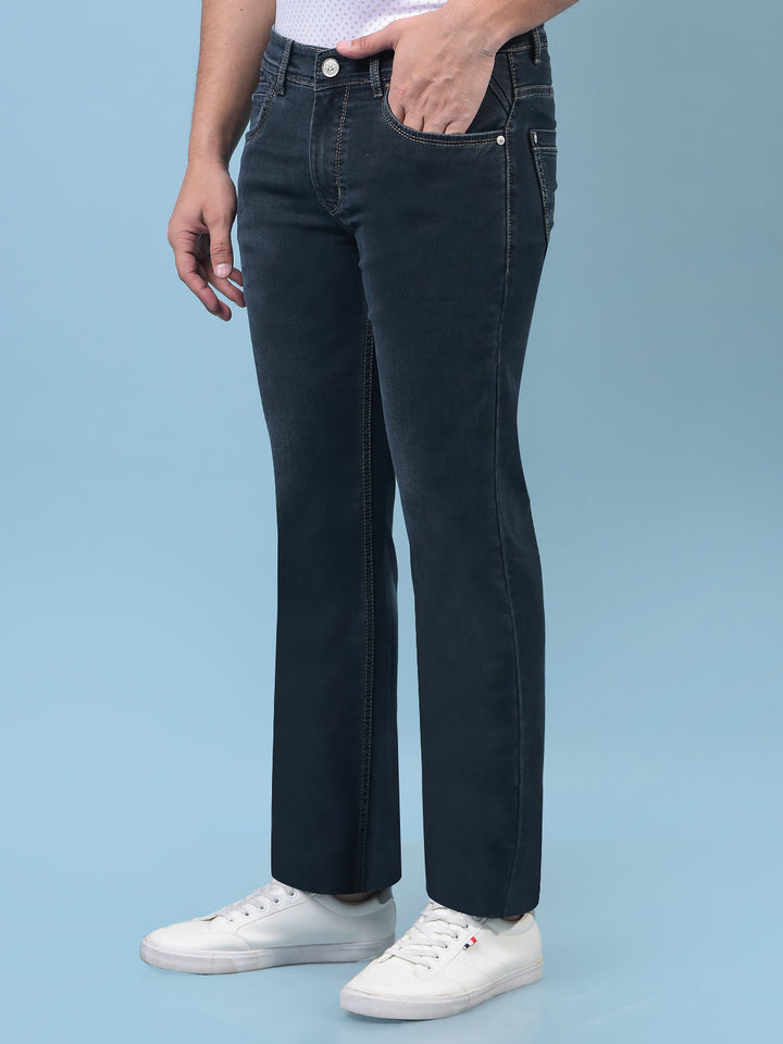 Men's Black Straight Jeans-Men Jeans-Crimsoune Club