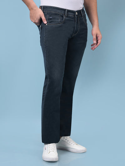 Men's Black Straight Jeans-Men Jeans-Crimsoune Club