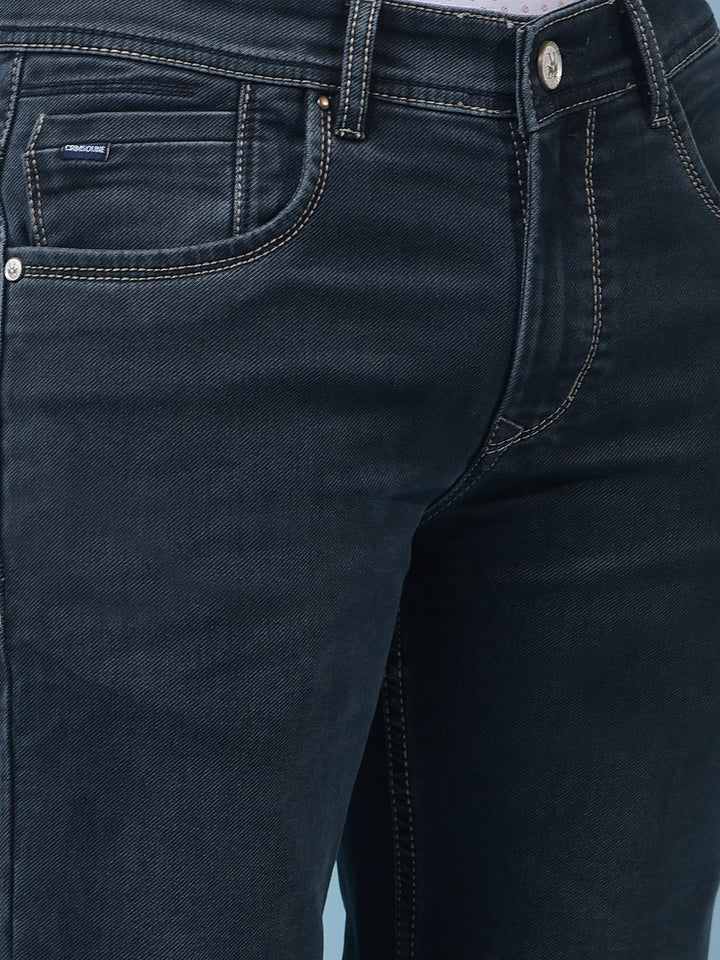 Men's Black Straight Jeans-Men Jeans-Crimsoune Club