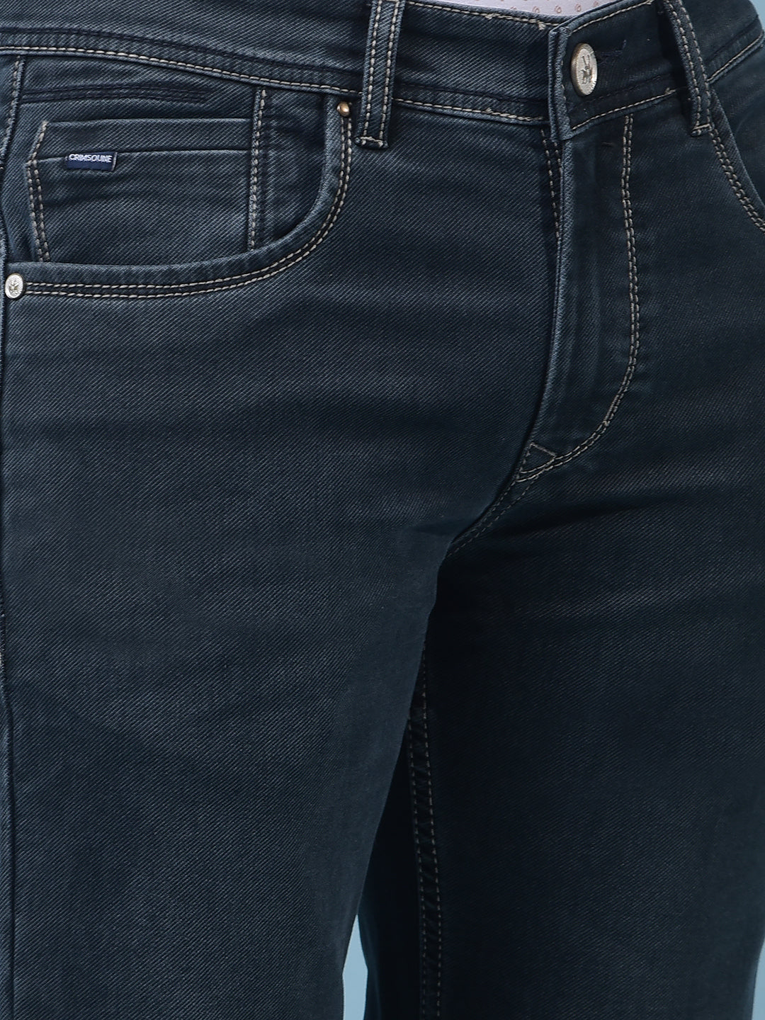 Men's Black Straight Jeans-Men Jeans-Crimsoune Club
