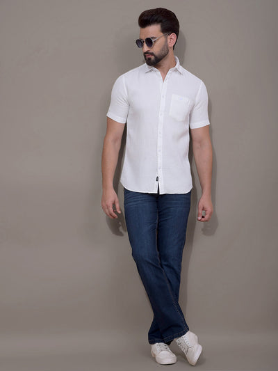Blue Straight Jeans-Men Jeans-Crimsoune Club