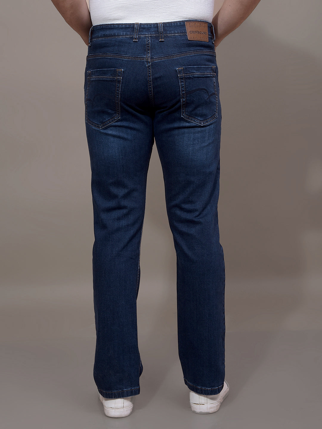 Blue Straight Jeans-Men Jeans-Crimsoune Club