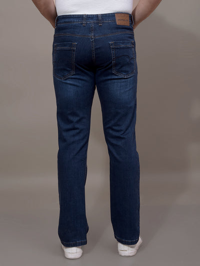 Blue Straight Jeans-Men Jeans-Crimsoune Club