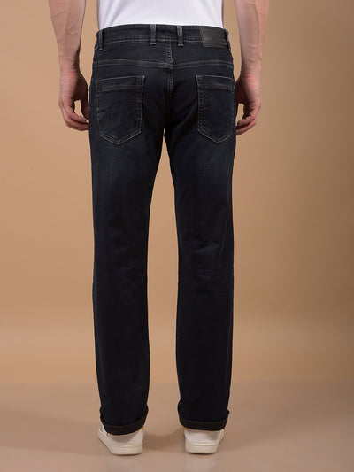 Blue Straight Jeans-Men Jeans-Crimsoune Club