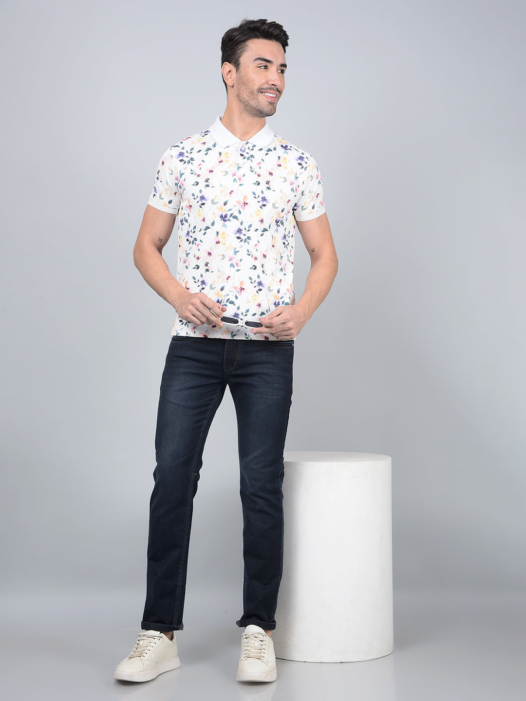 Blue Straight Jeans-Men Jeans-Crimsoune Club