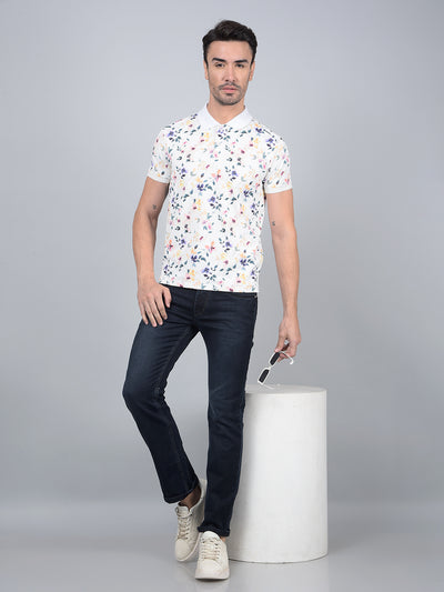 Blue Straight Jeans-Men Jeans-Crimsoune Club
