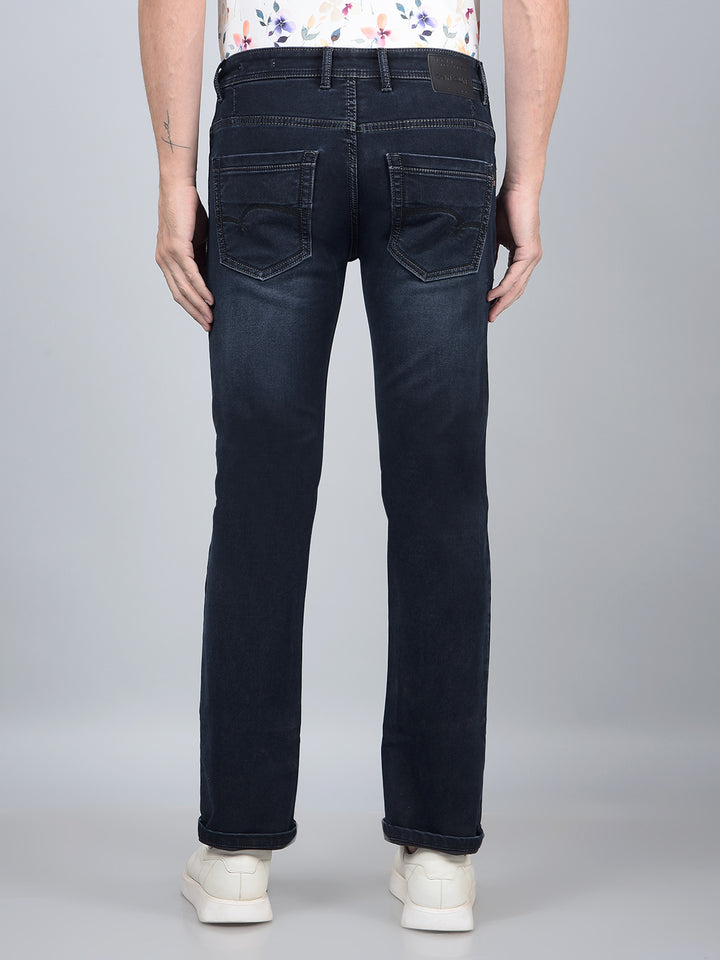 Blue Straight Jeans-Men Jeans-Crimsoune Club