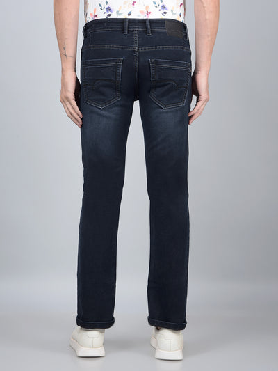 Blue Straight Jeans-Men Jeans-Crimsoune Club