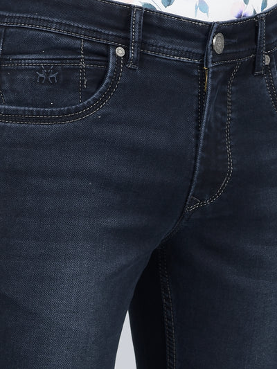 Blue Straight Jeans-Men Jeans-Crimsoune Club