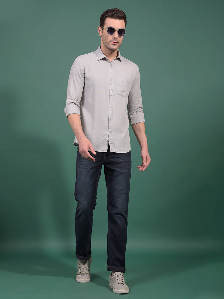 Blue Straight Jeans-Men Jeans-Crimsoune Club