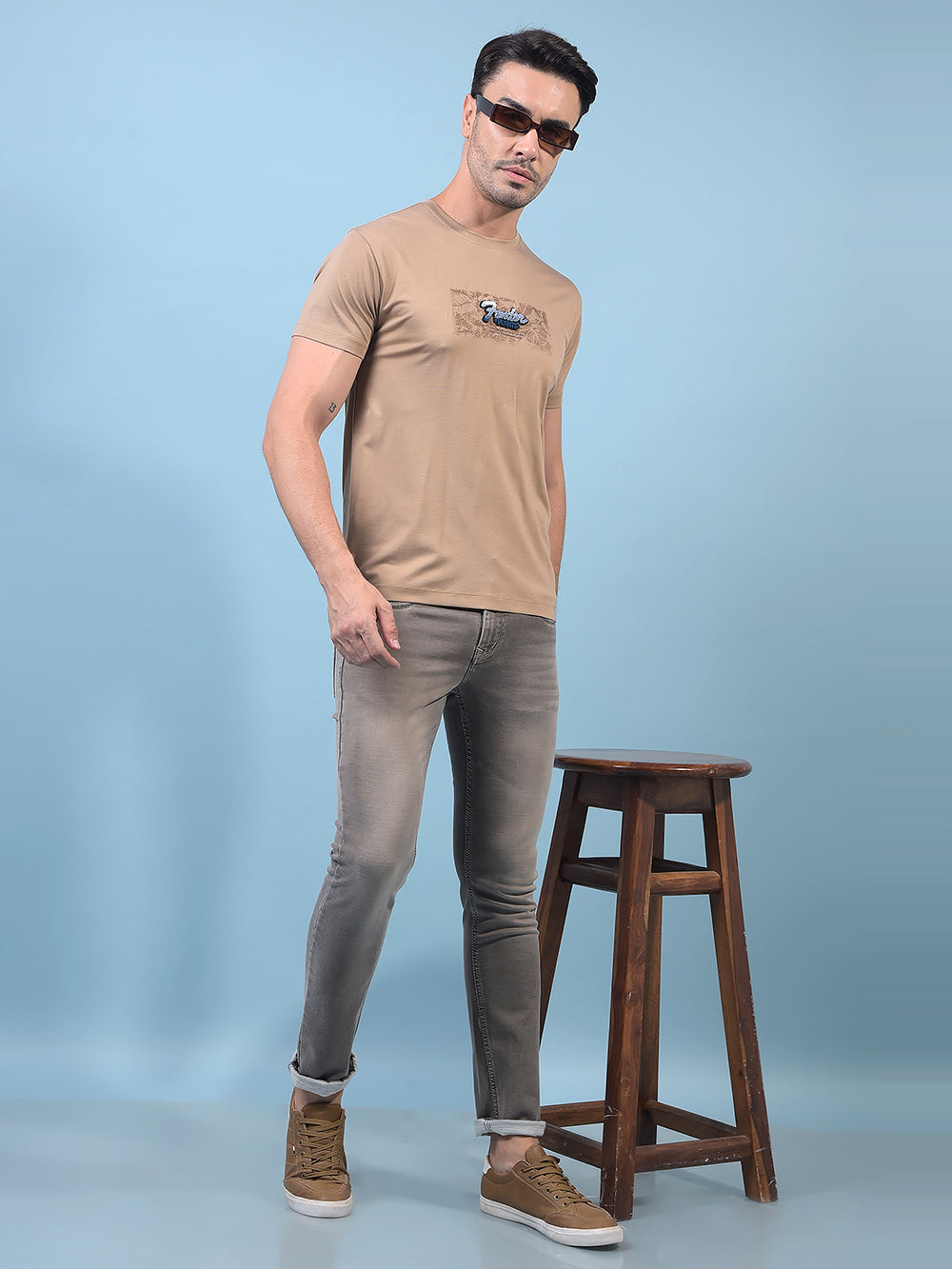 Men's Grey Jeans-Men Jeans-Crimsoune Club