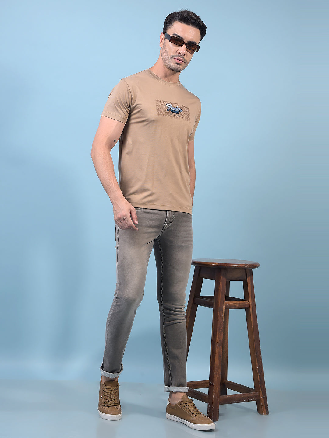 Men's Grey Jeans-Men Jeans-Crimsoune Club