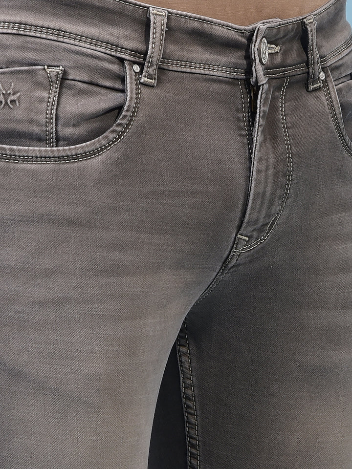 Men's Grey Jeans-Men Jeans-Crimsoune Club