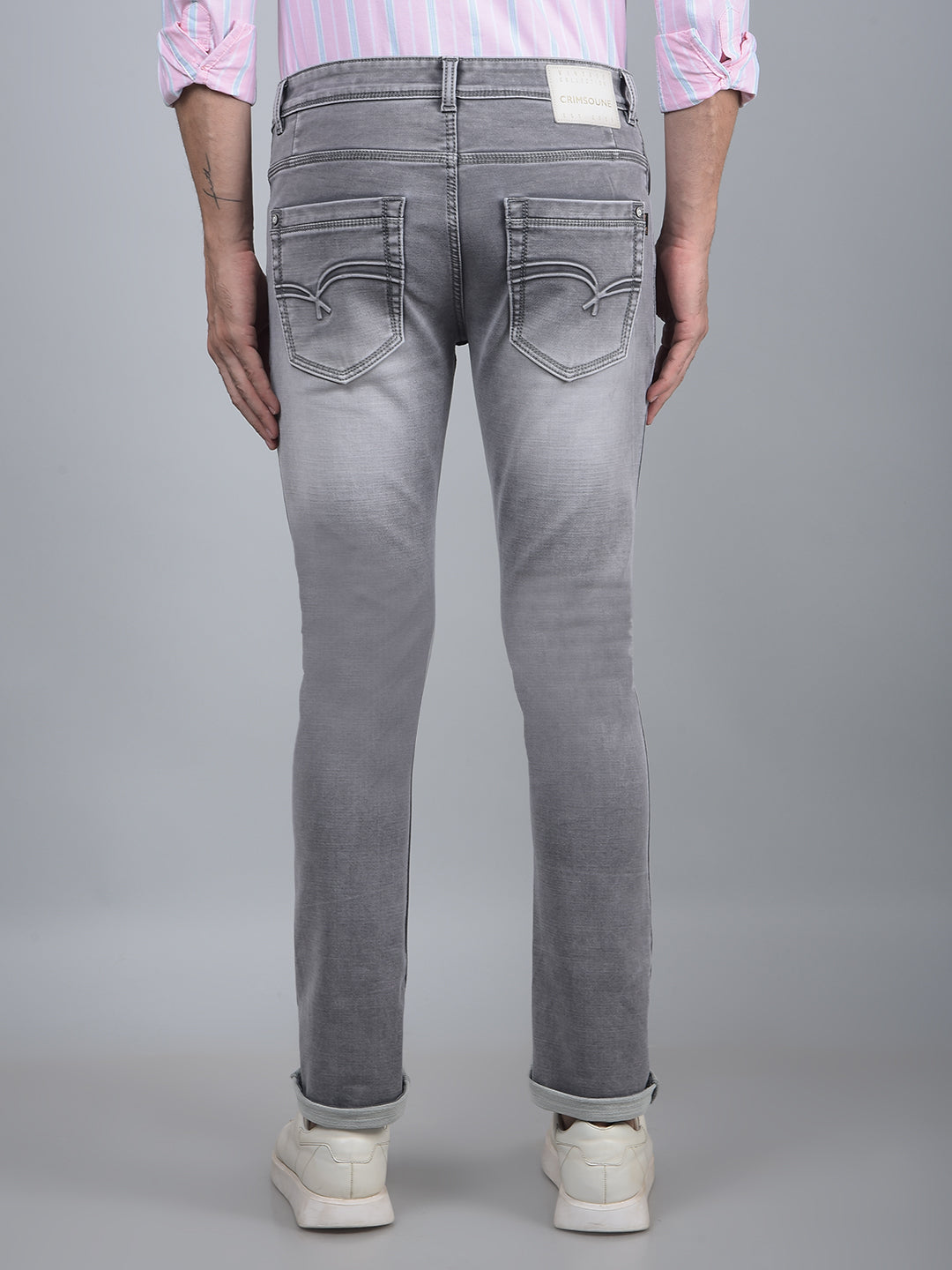 Grey Jeans-Men Jeans-Crimsoune Club
