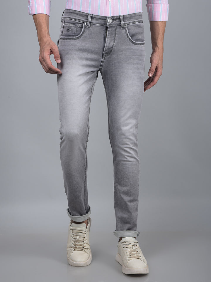 Grey Jeans-Men Jeans-Crimsoune Club