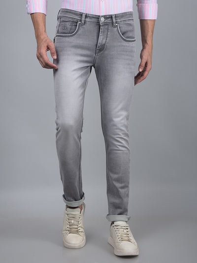 Grey Jeans-Men Jeans-Crimsoune Club