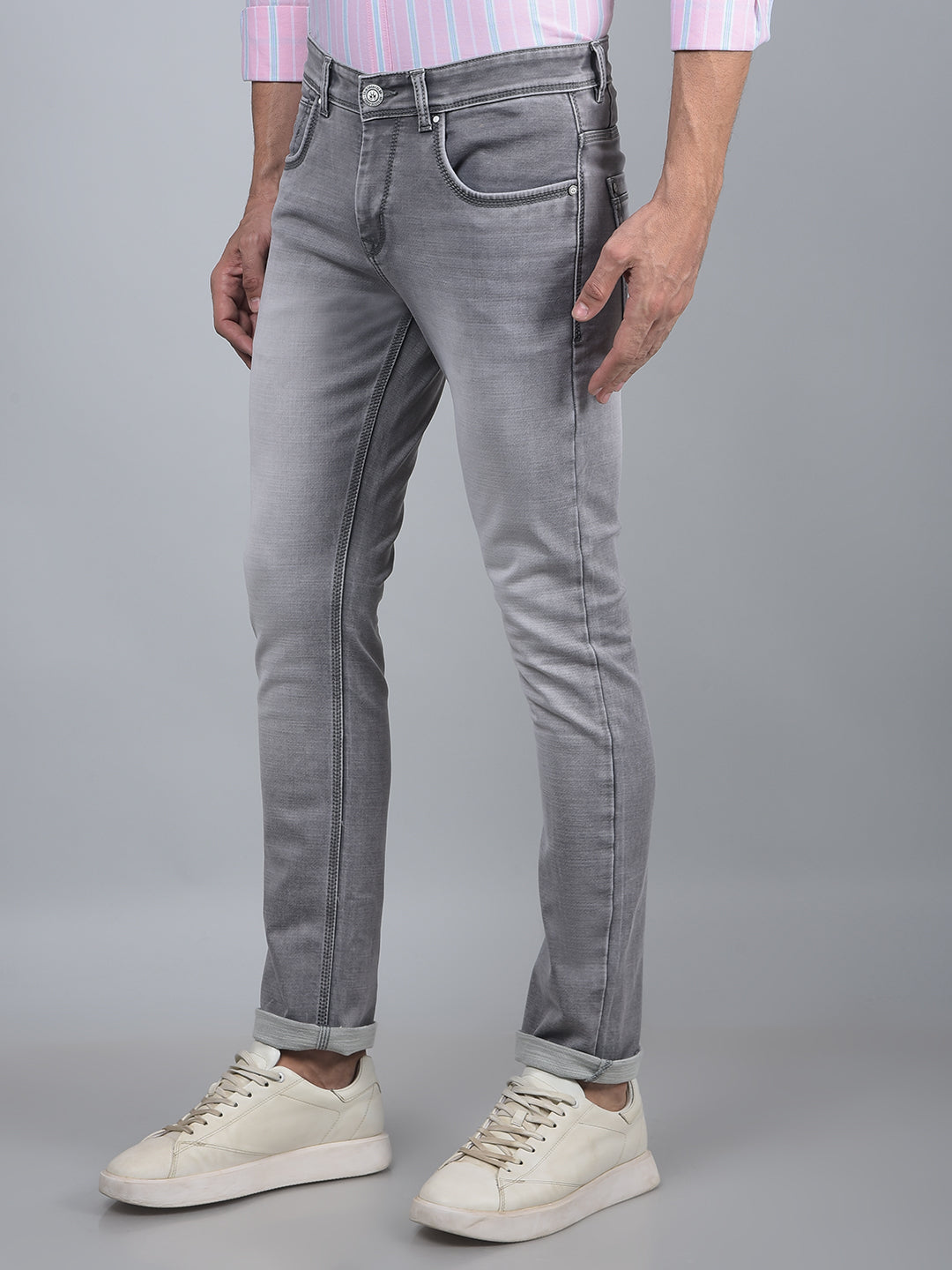 Grey Jeans-Men Jeans-Crimsoune Club