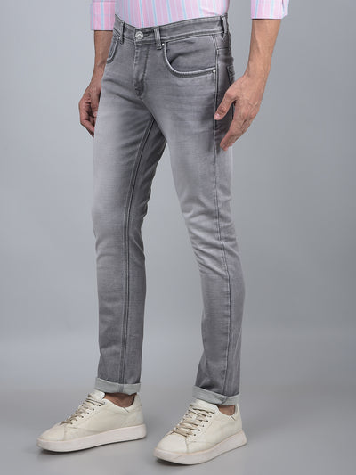 Grey Jeans-Men Jeans-Crimsoune Club
