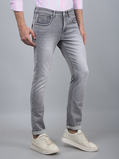 Grey Jeans-Men Jeans-Crimsoune Club