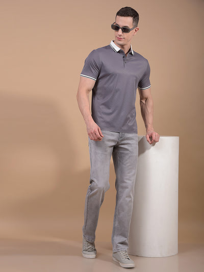 Grey Straight Jeans-Men Jeans-Crimsoune Club