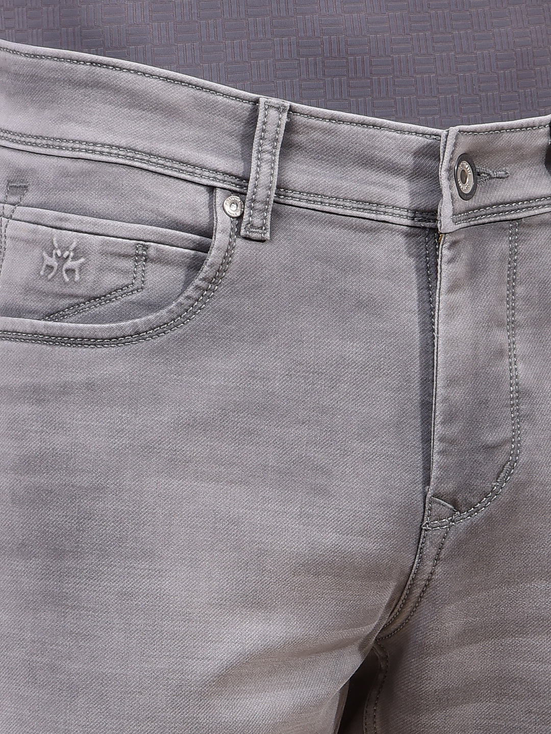 Grey Straight Jeans-Men Jeans-Crimsoune Club