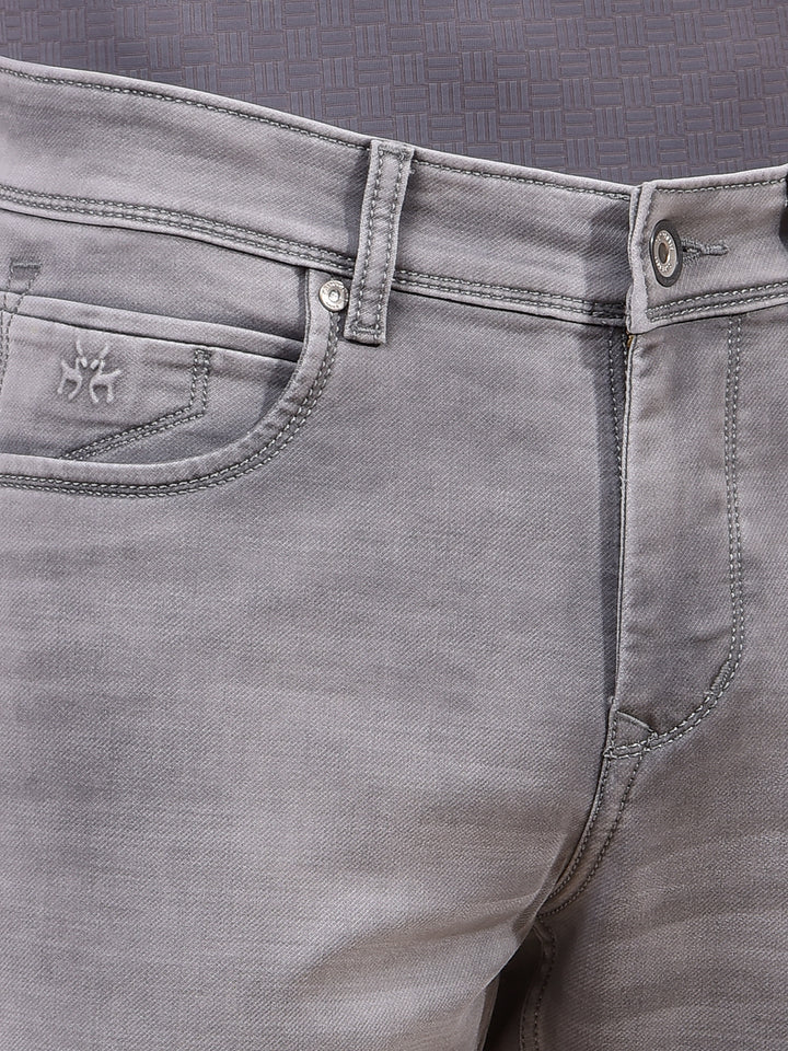 Grey Straight Jeans-Men Jeans-Crimsoune Club