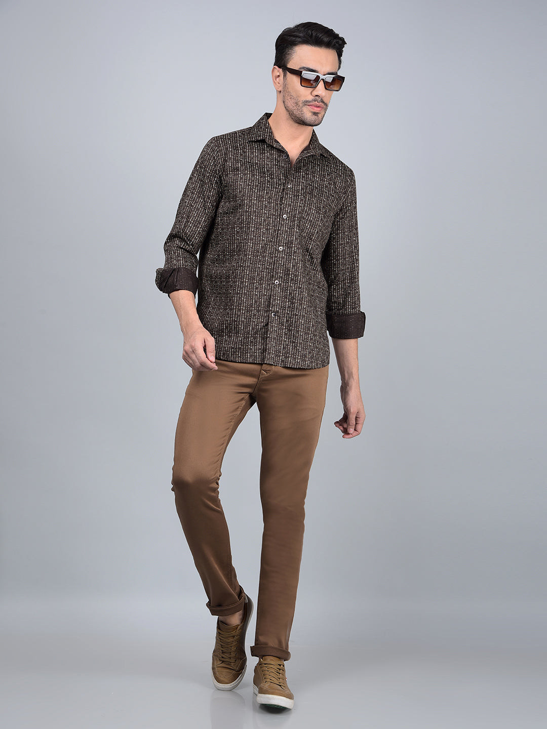 Brown Jeans-Men Jeans-Crimsoune Club