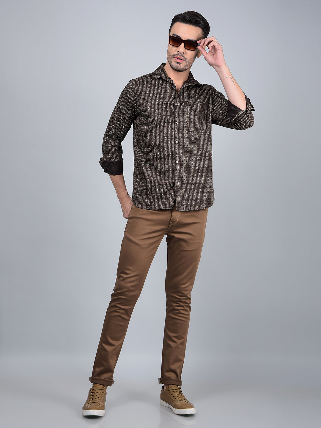Brown Jeans-Men Jeans-Crimsoune Club