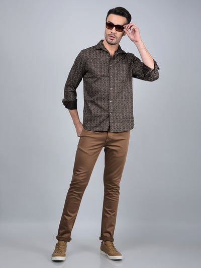 Brown Jeans-Men Jeans-Crimsoune Club