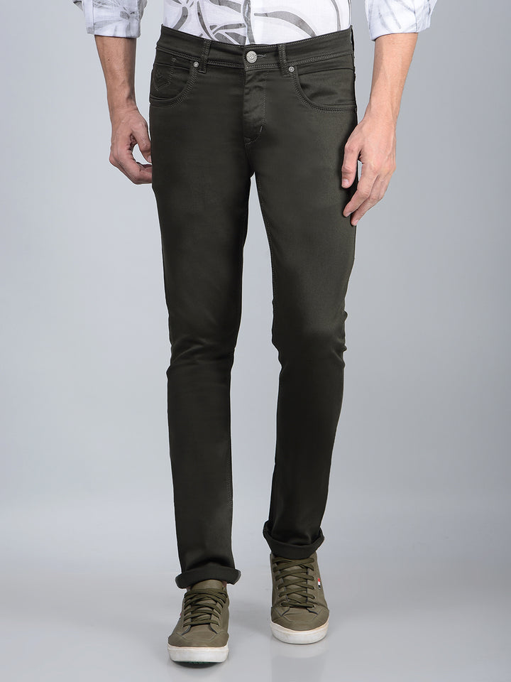 Olive Jeans-Men Jeans-Crimsoune Club