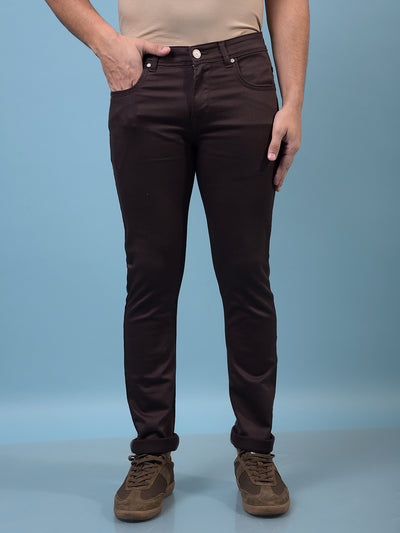 Men's Brown Jeans-Men Jeans-Crimsoune Club