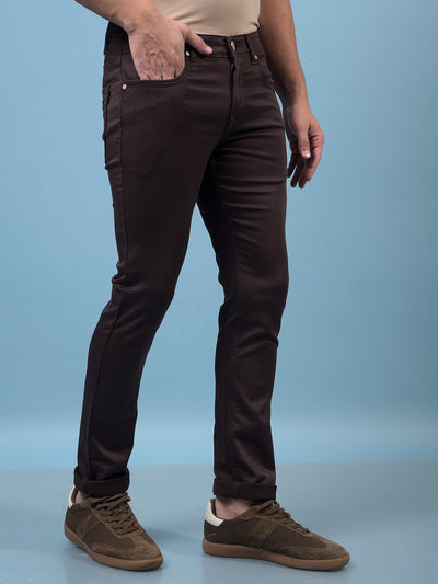 Men's Brown Jeans-Men Jeans-Crimsoune Club