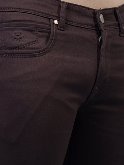 Men's Brown Jeans-Men Jeans-Crimsoune Club