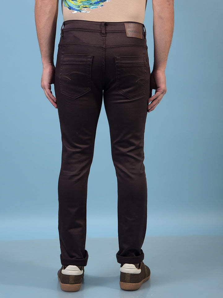 Men's Brown Jeans-Men Jeans-Crimsoune Club
