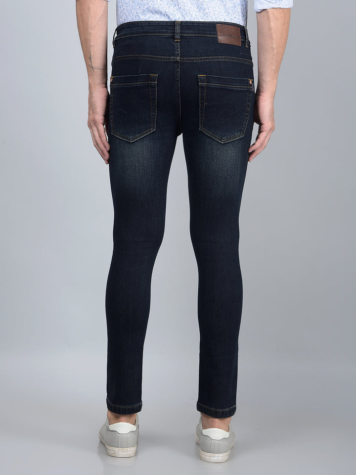 Blue Skinny Jeans-Men Jeans-Crimsoune Club