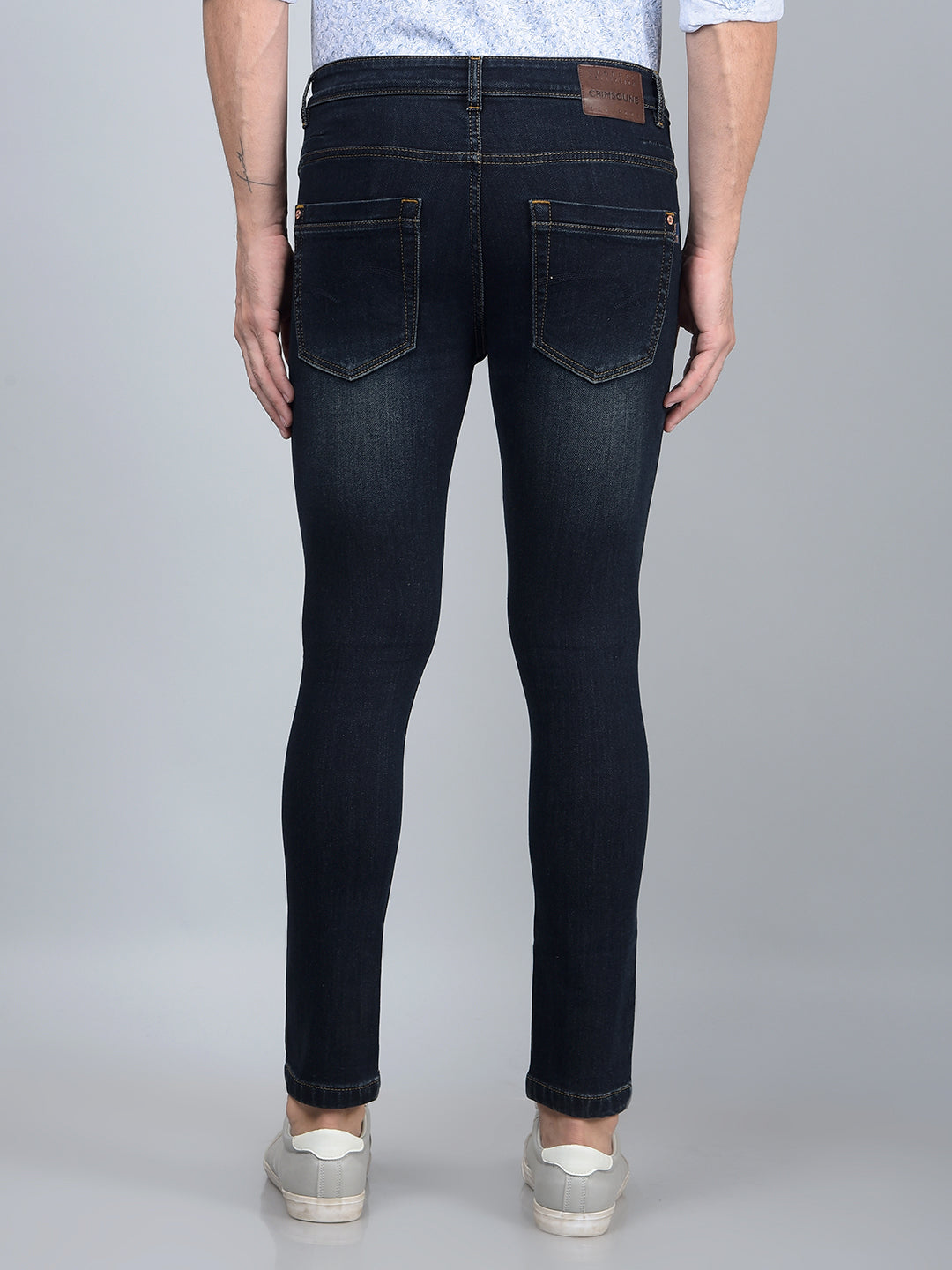 Blue Skinny Jeans-Men Jeans-Crimsoune Club