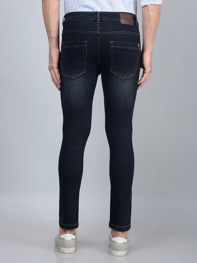 Blue Skinny Jeans-Men Jeans-Crimsoune Club