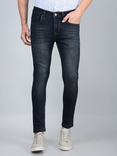 Blue Skinny Jeans-Men Jeans-Crimsoune Club