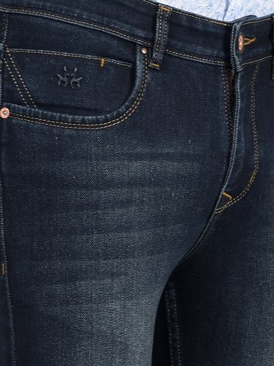 Blue Skinny Jeans-Men Jeans-Crimsoune Club