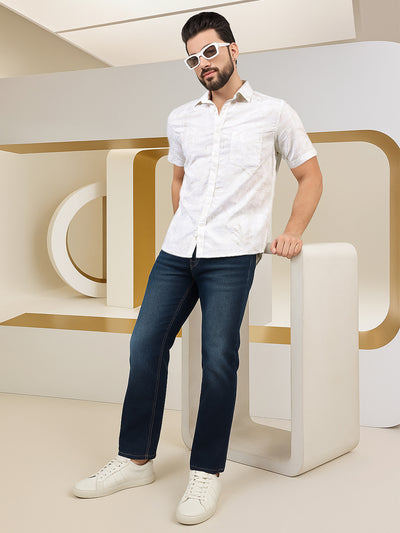 Blue Straight Jeans-Men Jeans-Crimsoune Club