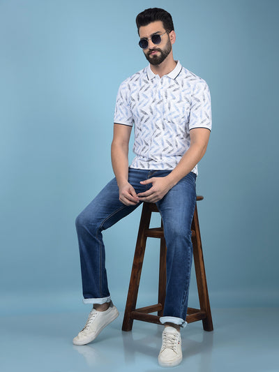 Blue Straight Jeans-Men Jeans-Crimsoune Club