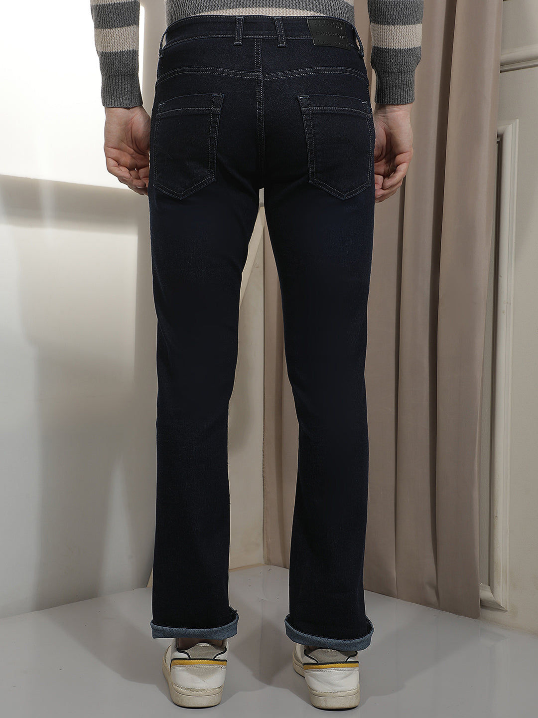 Blue Straight Jeans-Men Jeans-Crimsoune Club