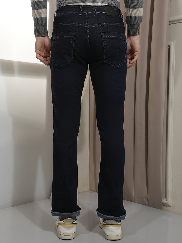 Blue Straight Jeans-Men Jeans-Crimsoune Club