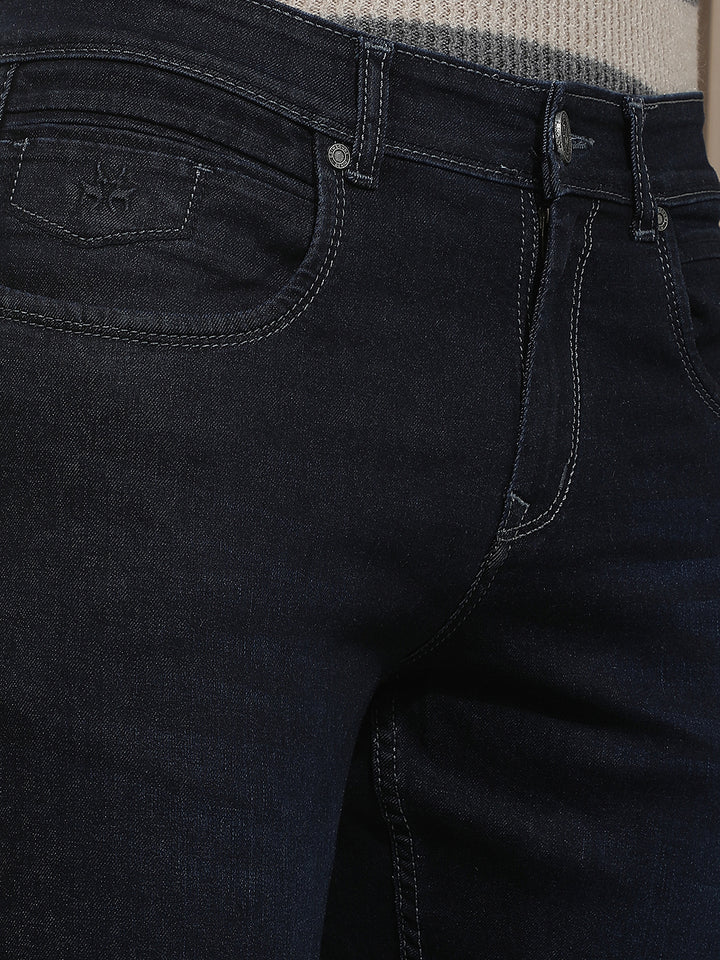 Blue Straight Jeans-Men Jeans-Crimsoune Club
