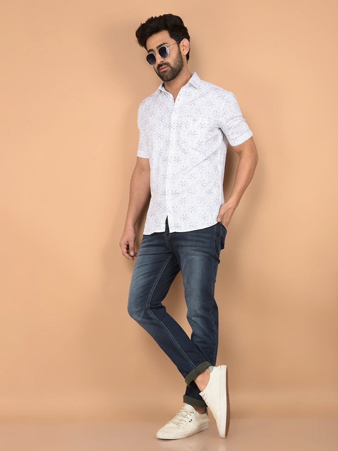 Navy Blue Skinny Jeans-Men Jeans-Crimsoune Club